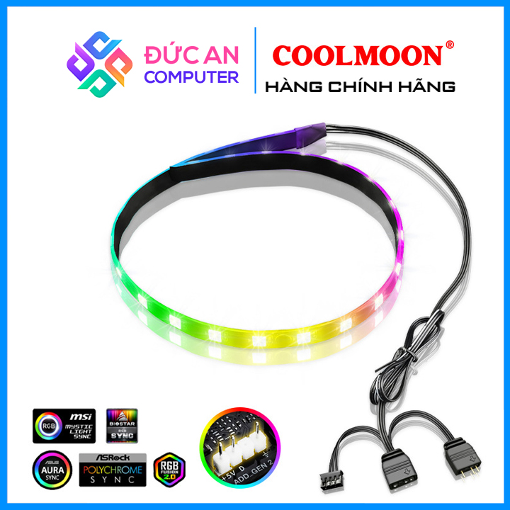 Dây Led RGB Coolmoon Độ Dài 40cm - Đồng Bộ Hub