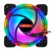 Quạt Tản Nhiệt, Fan Case Led RGB Coolmoon K3 - Tự Động Đổi Màu, Không Cần Hub
