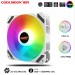 Quạt Tản Nhiệt, Fan Led RGB Coolmoon X3 Có Điều Tốc PWM - Led Sync Main 3 Pin 5v / Bộ Hub Coolmoon P-ARGB PWM