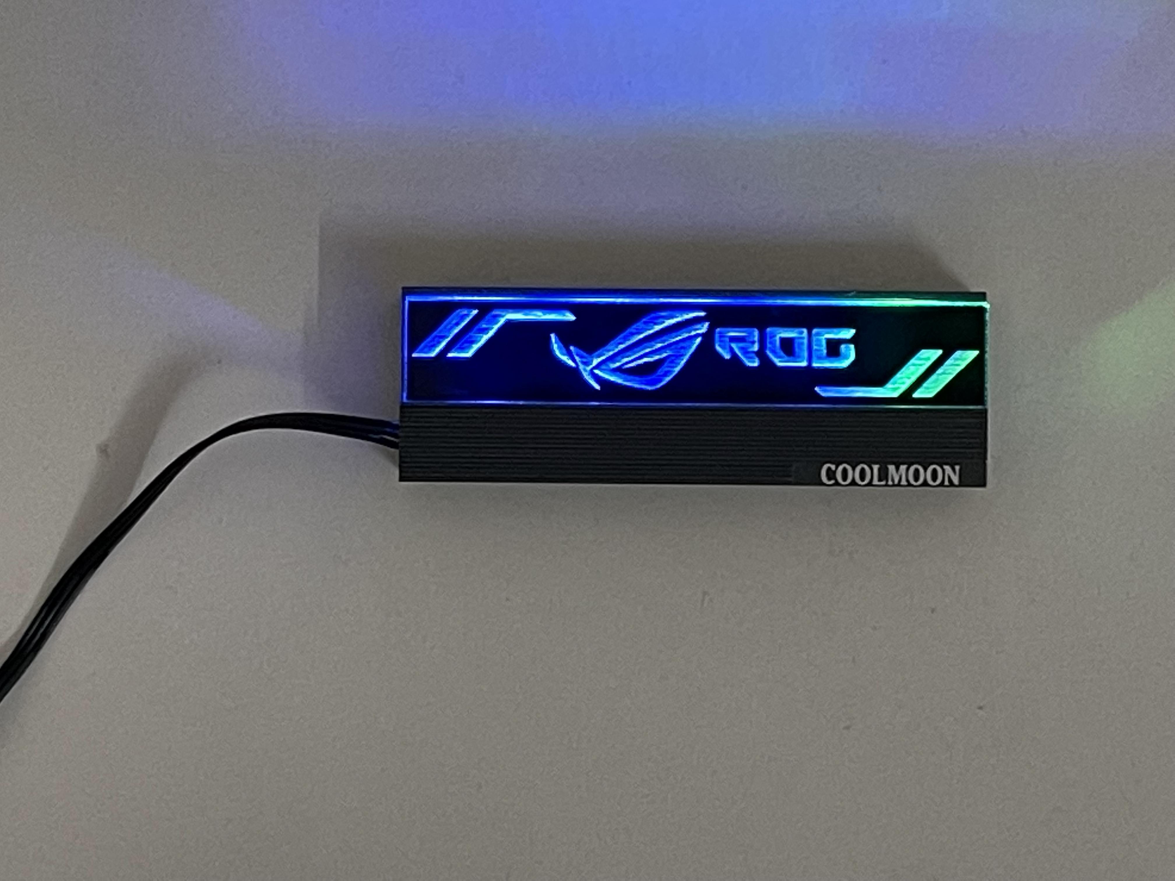 Tản Nhiệt SSD M2 Led RGB Coolmoon Họa Tiết Logo Các Hãng - Đồng Bộ Hub