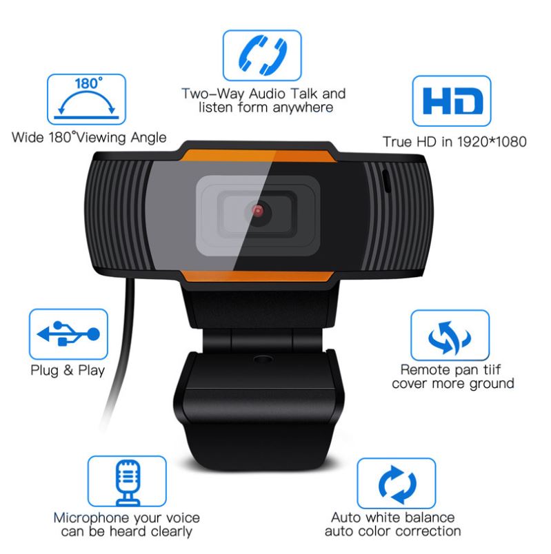 Webcam Máy Tính, Camera Có Mic 720P / 1080P Full HD - Học Online, Gọi Video Hình Ảnh Sắc Nét