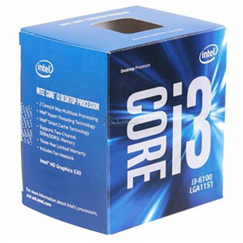 CPU Intel Core i3 - 6100 *3.7 GHz 3MB HD 530 Graphics Socket 1151) - Đã Qua Sử Dụng, Không Kèm Fan