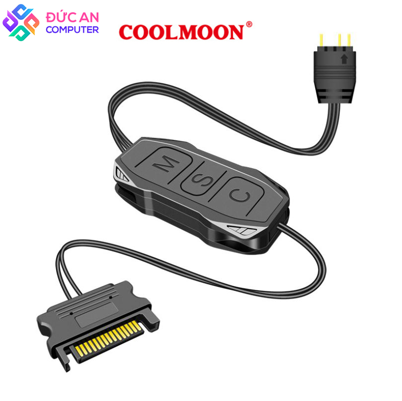 Bộ Hub Coolmoon AR1 Điều Khiển Led ARGB 3 Pin 5v - Nút Bấm Cố Định