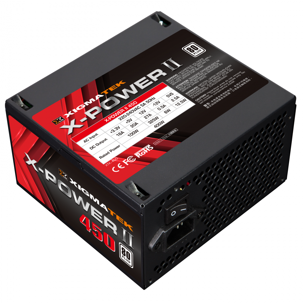 Nguồn máy tính Xigmatek X-Power II 450 (400W,230V) 80PLUS WHITE - Đã Qua Sử Dụng