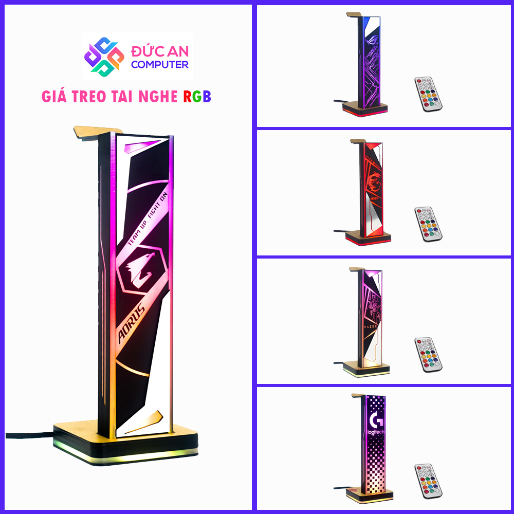 Giá Treo Tai Nghe PRO Digital Customized by ĐAPC - Led RGB Kèm Điều Khiển