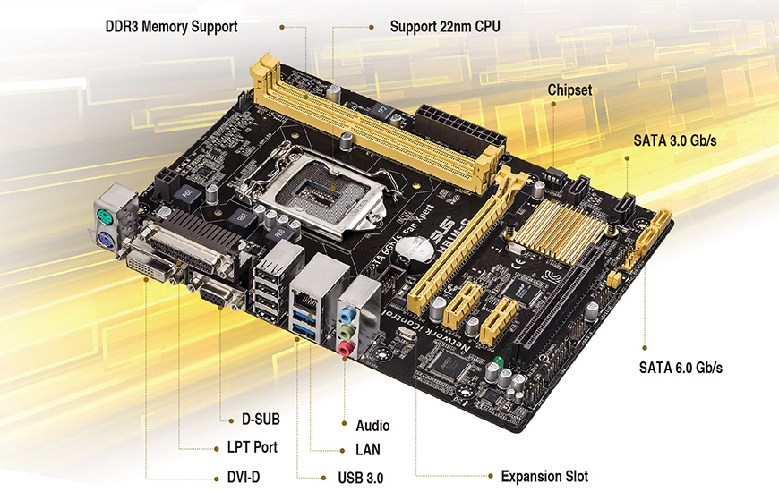 Mainboard Asus H81M-C (Intel H81, Socket 1150, m-ATX, 2 khe Ram DDR3) - Renew, Bảo Hành 3 Tháng