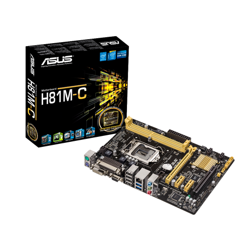 Mainboard Asus H81M-C (Intel H81, Socket 1150, m-ATX, 2 khe Ram DDR3) - Renew, Bảo Hành 3 Tháng