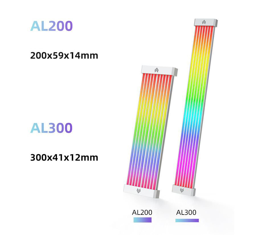 Cover Dây Nguồn Coolmoon Aosor AL200 / AL300 ARGB Neon - Trang Trí Dây Nguồn 24 Pin Mainboard Và VGA