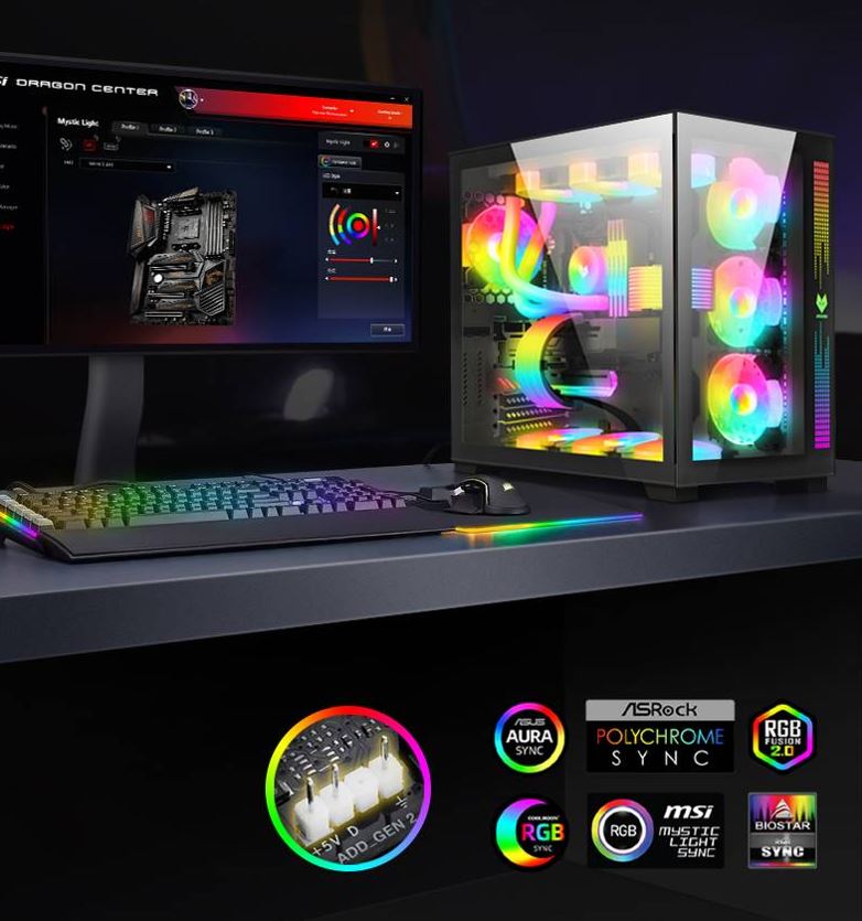 Vỏ Case Coolmoon Aosor Moon Place Pro (Mid Tower/Màu Đen)
