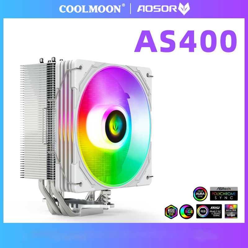 Tản Nhiệt Khí, Fan CPU Coolmoon Aosor AS400 Led ARGB - Hỗ Trợ All CPU / Socket 2011