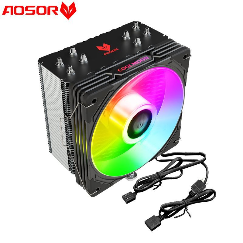 Tản Nhiệt Khí, Fan CPU Coolmoon Aosor AS400 Led ARGB - Hỗ Trợ All CPU / Socket 2011