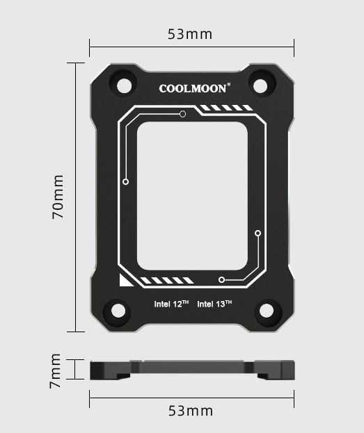 Bộ Khung, Gông Chống Cong Coolmoon BC-1700 Cho CPU Socket 1700 - Tặng Kèm Keo Tản Nhiệt