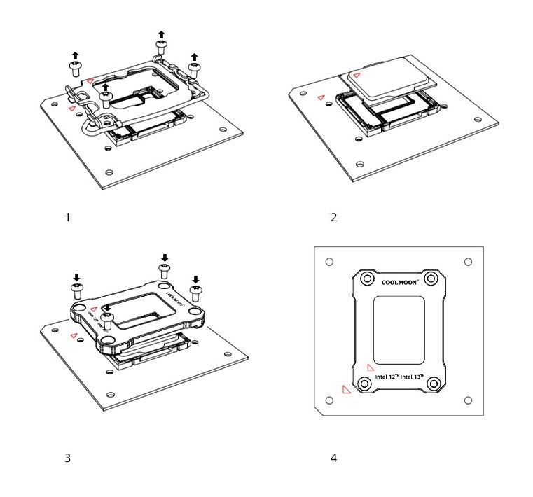 Bộ Khung, Gông Chống Cong Coolmoon BC-1700 Cho CPU Socket 1700 - Tặng Kèm Keo Tản Nhiệt