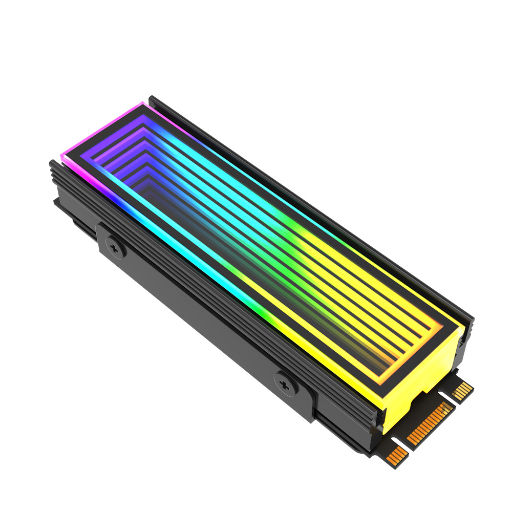 Tản Nhiệt SSD M2 NVME Infinity Lens Led ARGB Gương Vô Cực - Đồng Bộ Mainboard / Hub