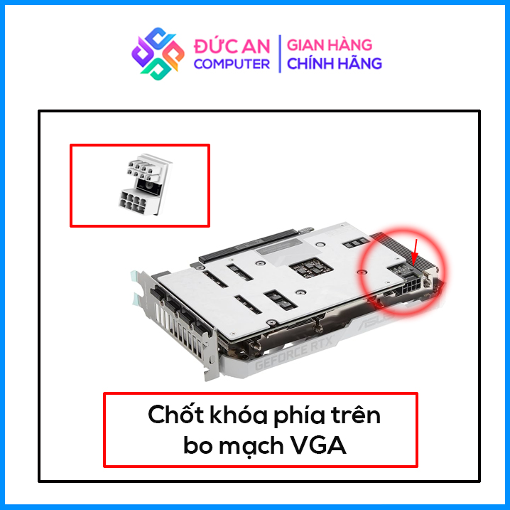 Cầu Chuyển Mạch Đảo Góc Cắm 180 Độ Cho VGA 6 Pin / 8 Pin - Có Bọc Nhựa