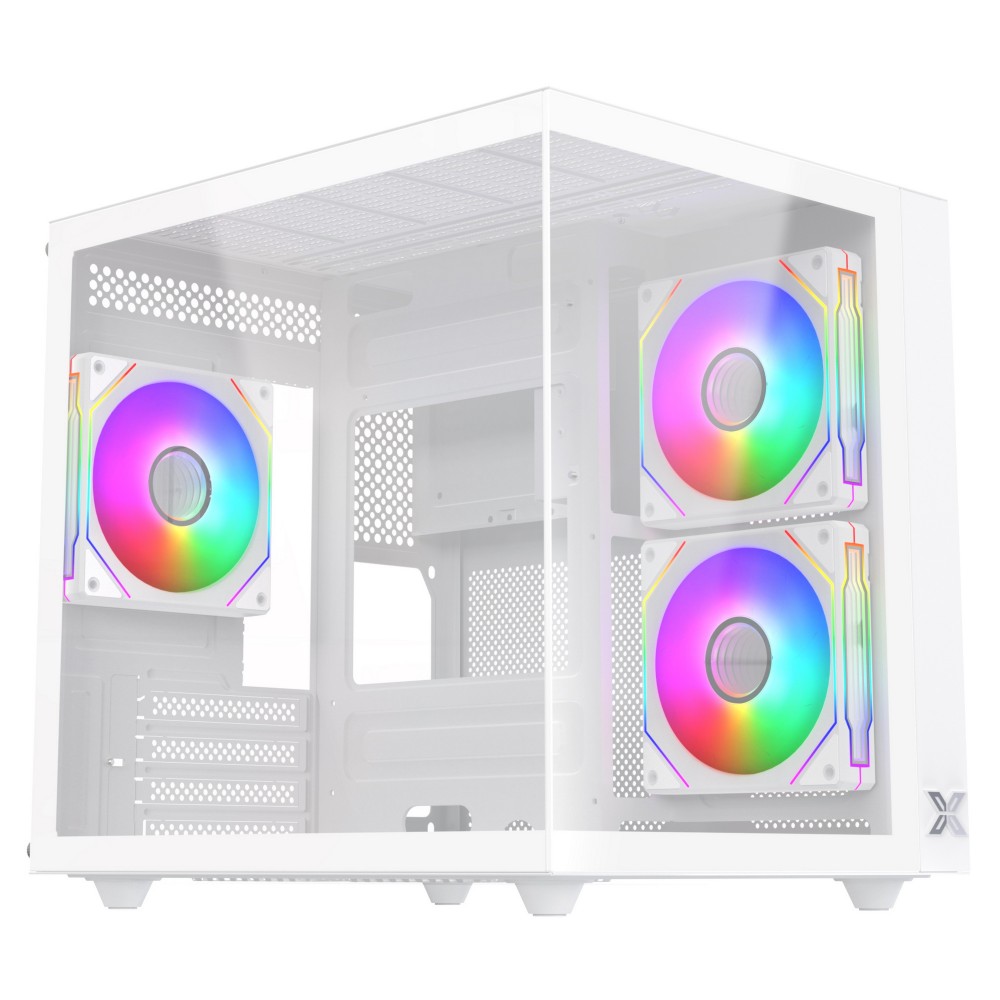 Vỏ Case 2 Mặt Kính Cường Lực Xigmatek Aqua M Lite 3GF - KÈM 03 FAN XIGMATEK G20F