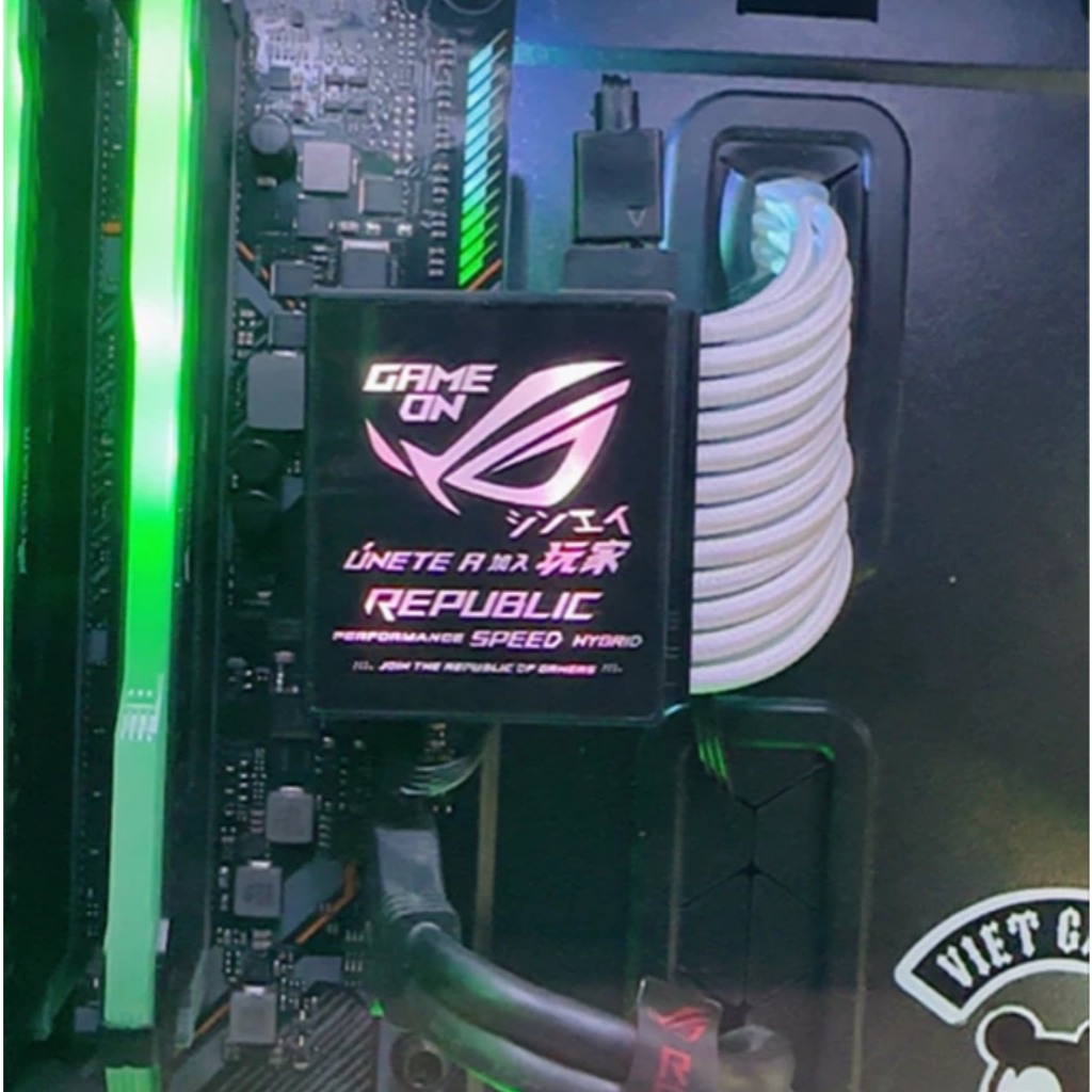 Cầu Đảo Góc Cổng 24pin Mainboard Led ARGB - Logo Aorus / Rog / MSI