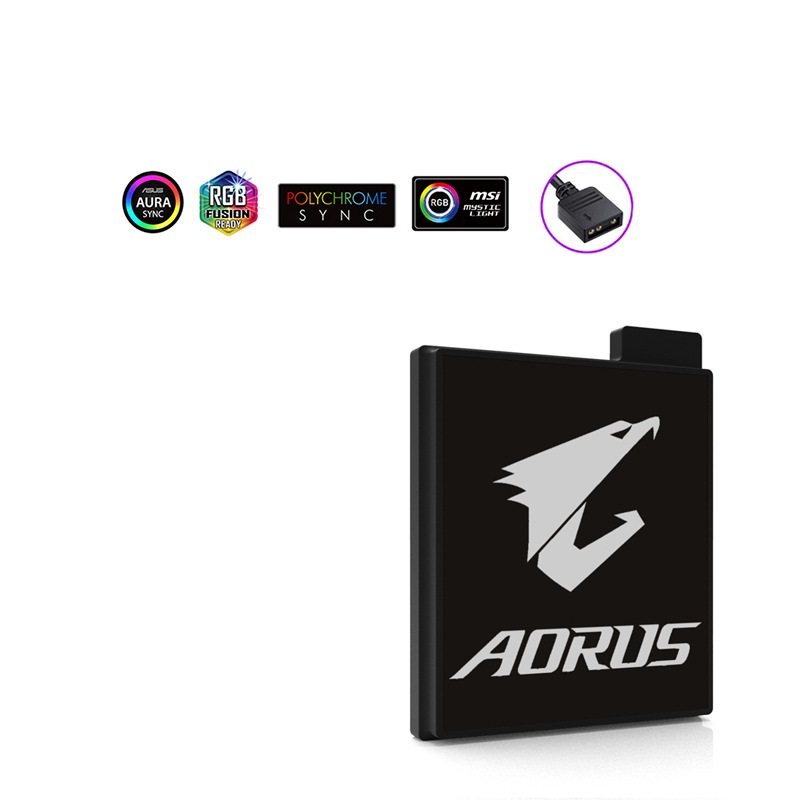 Cầu Đảo Góc Cổng 24pin Mainboard Led ARGB - Logo Aorus / Rog / MSI