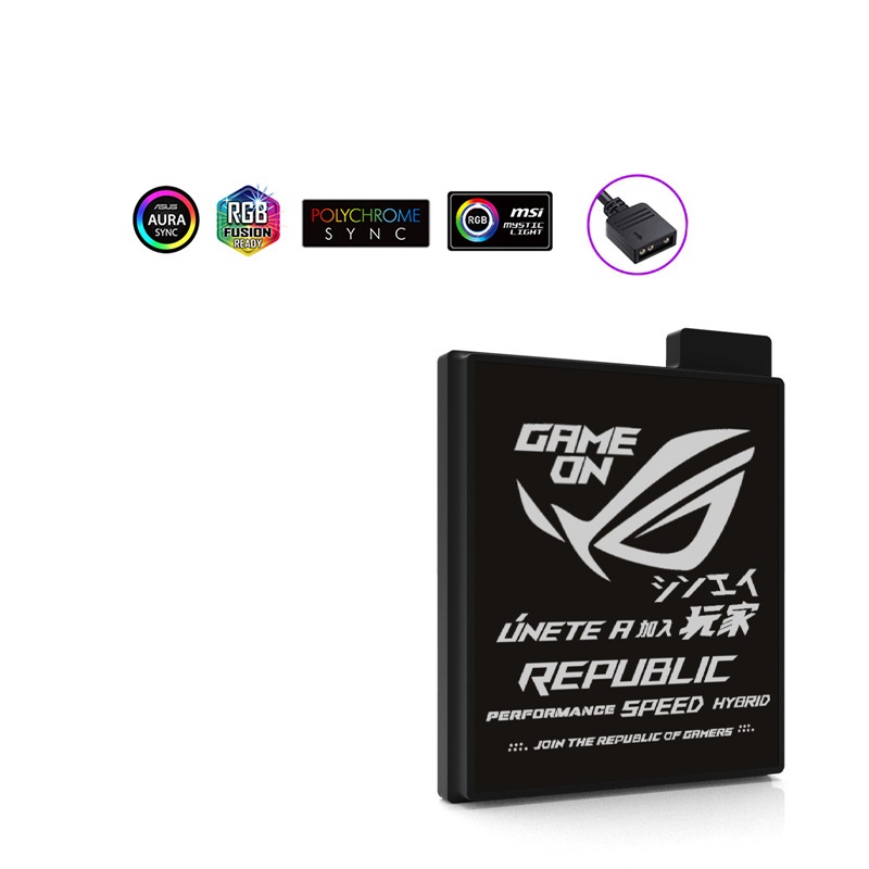 Cầu Đảo Góc Cổng 24pin Mainboard Led ARGB - Logo Aorus / Rog / MSI