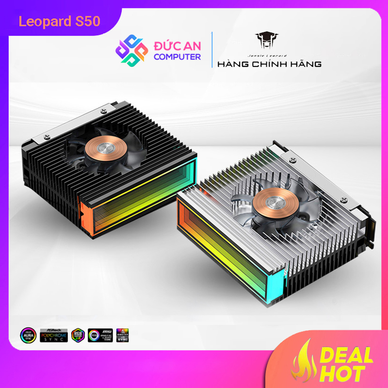 Tản Nhiệt SSD M.2 Jungle Leopard S50 Infinity Mirror 2280 - Led ARGB / Dual Fan PWM