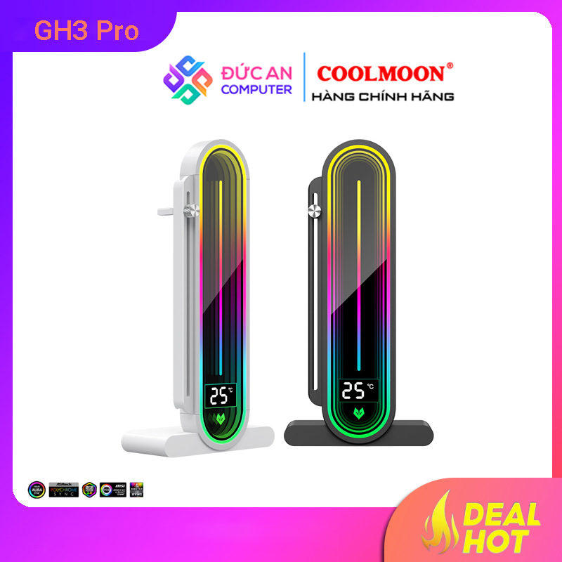 Giá Đỡ VGA GH3 Pro Led ARGB - Có Cảm Biến Và Đồng Hồ Hiển Thị Nhiệt Độ