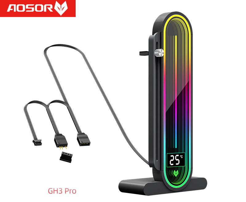 Giá Đỡ VGA GH3 Pro Led ARGB - Có Cảm Biến Và Đồng Hồ Hiển Thị Nhiệt Độ