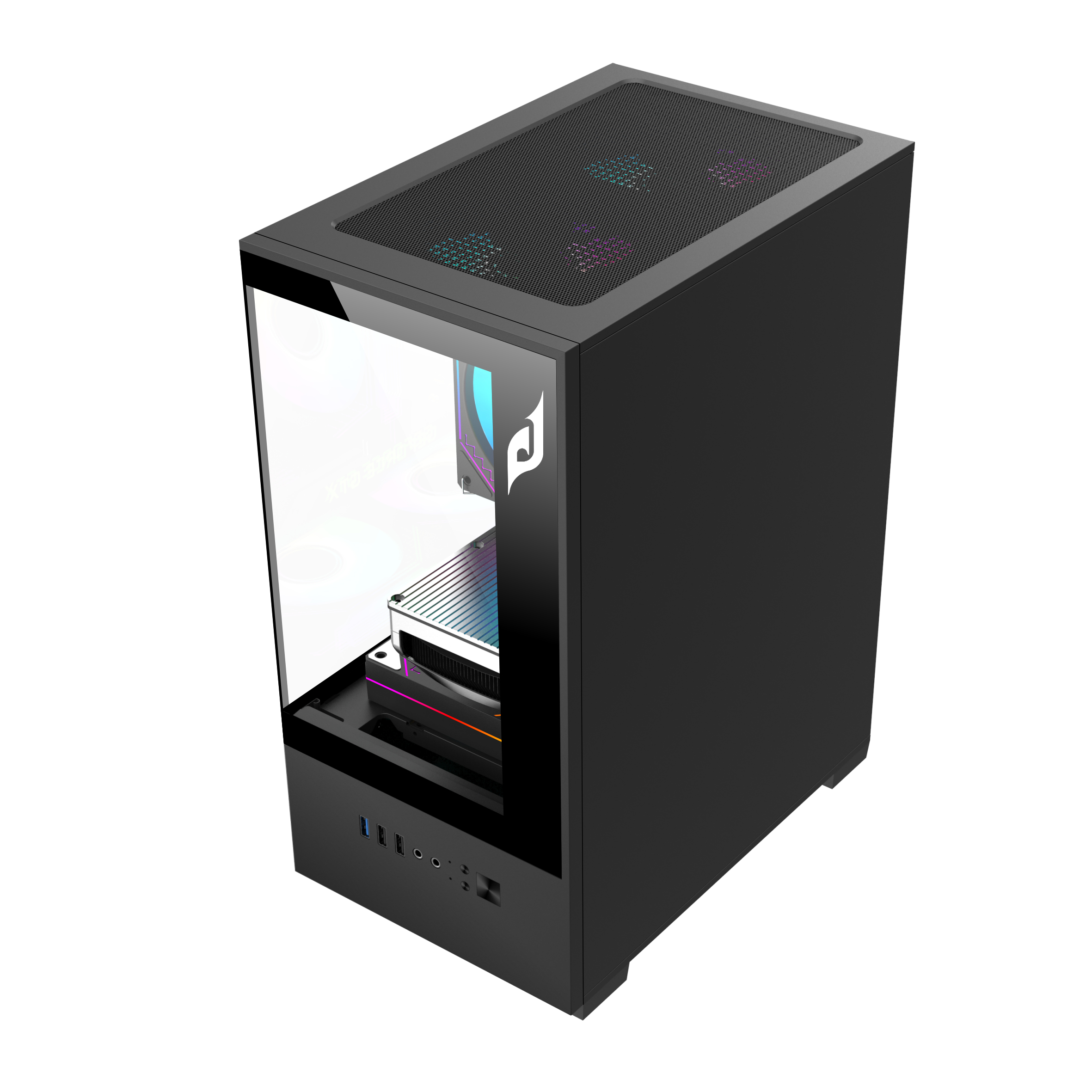 Vỏ Case 2 Mặt Kính Cường Lực EDRA ECS1303 (M-ATX/Mid Tower)