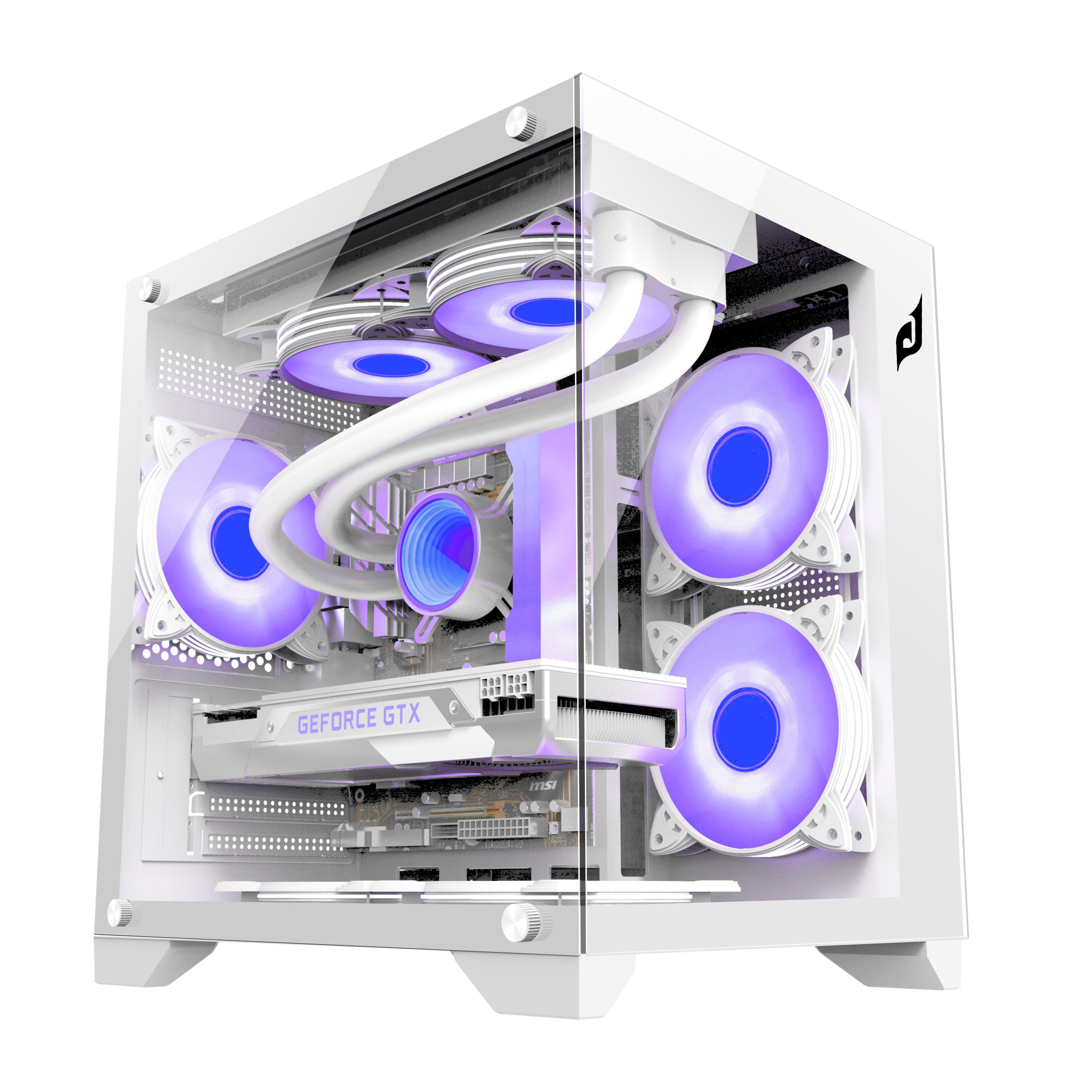 Vỏ Case 2 Mặt Kính Cường Lực EDRA ECS1503 (M-ATX/Mid Tower)