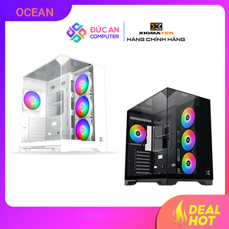 Vỏ Case 3 Mặt Kính Cường Lực Xigmatek Ocean (ATX/Màu Đen/Màu Trắng)