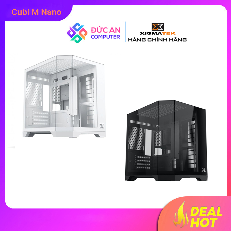 Vỏ Case 3 Mặt Kính Cường Lực Xigmatek Cubi M NANO / Arctic - (M-ATX / Màu Đen / Trắng)