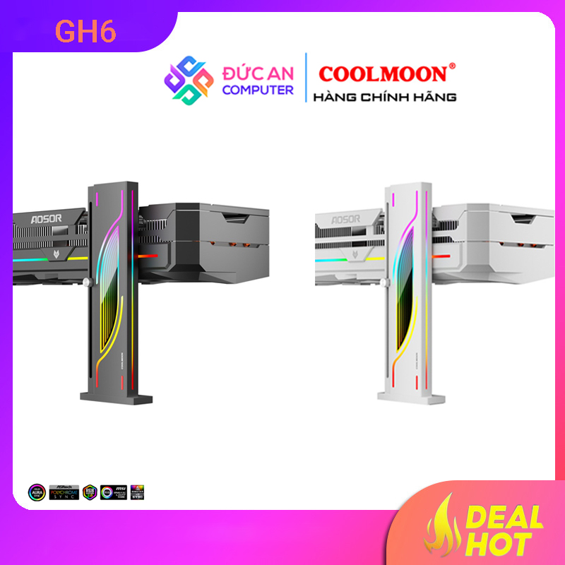 Giá Đỡ VGA Coolmoon GH6 Led ARGB - Gương Vô Cực