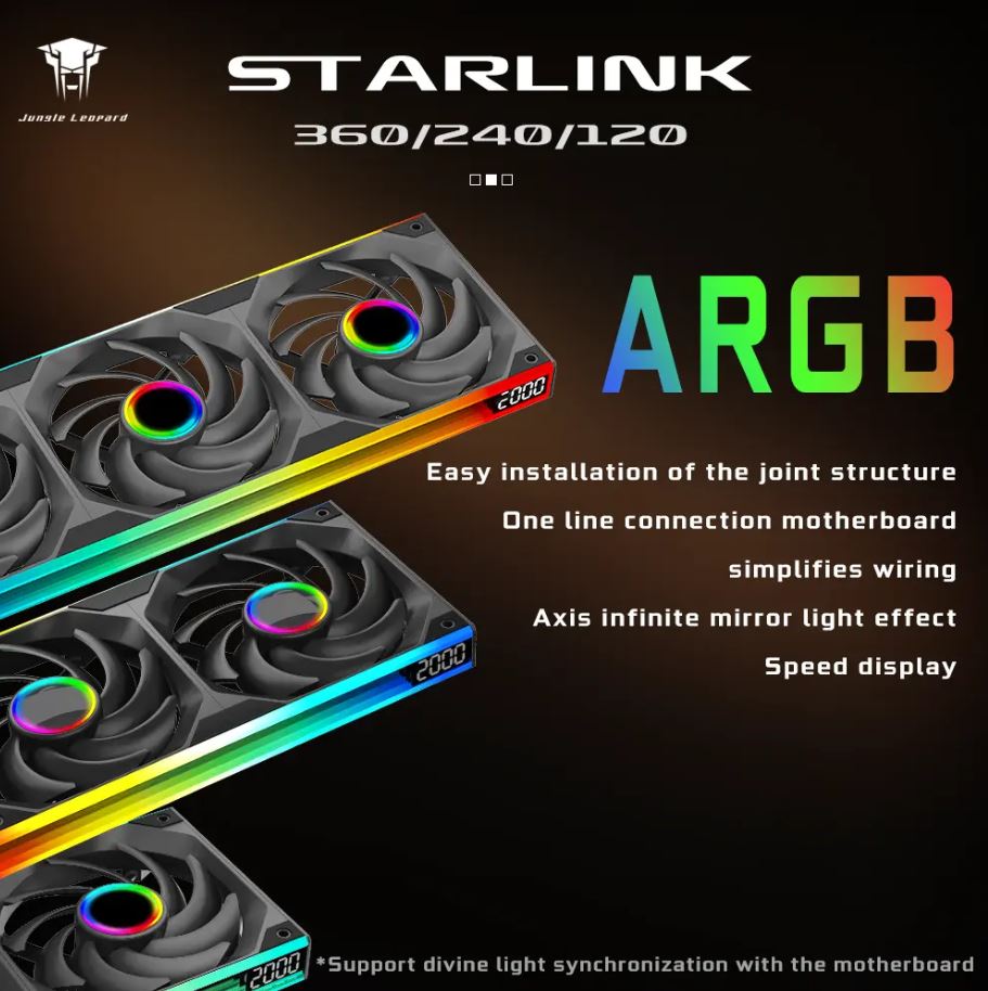 Quạt Tản Nhiệt Jungle Leopard Starlink Infinite Mirror Led ARGB - Liền Khối