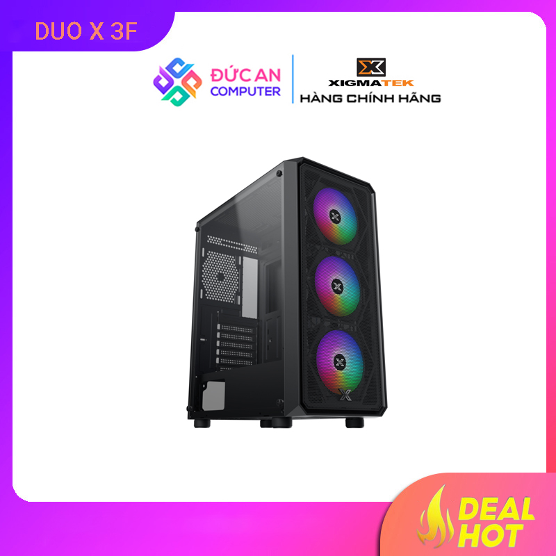 Vỏ Case XIGMATEK DUO X 3F (E-ATX / Màu Đen / 3 Fan)