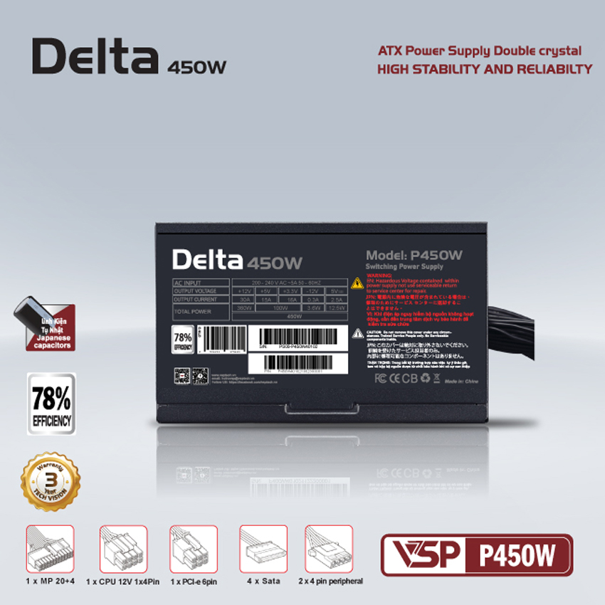 Nguồn VSP Delta P450W