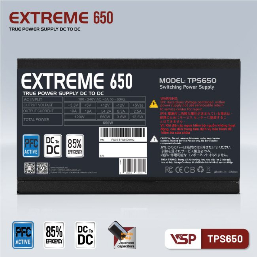 Nguồn VSP EXTREME TPS650 650W (DC To DC)