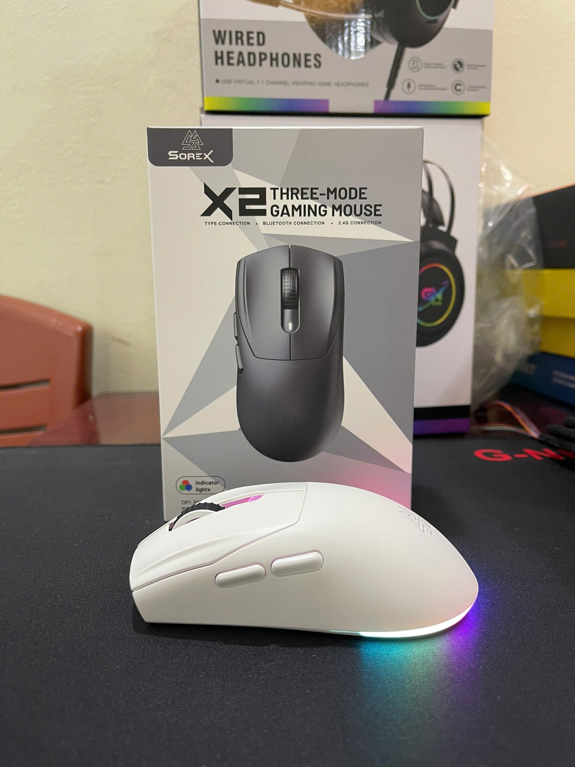 Chuột không dây Gaming Sorex X2 - Màu Đen