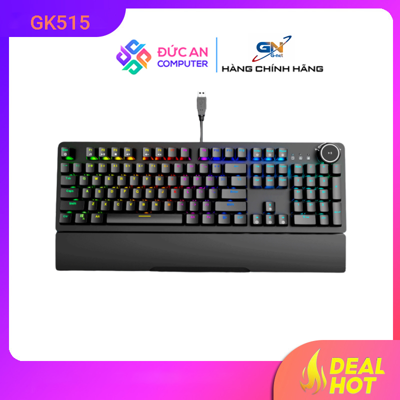 Bàn phím cơ Gaming G-Net GK515 (RGB / Đen)