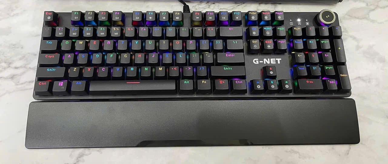Bàn phím cơ Gaming G-Net GK515 (RGB / Đen)