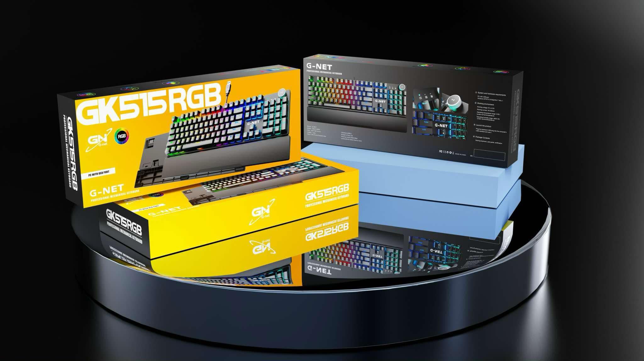 Bàn phím cơ Gaming G-Net GK515 (RGB / Đen)