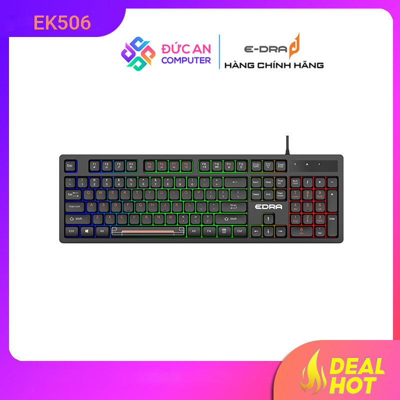 Bàn Phím Gaming Giả Cơ EDRA EK506 (Đen - USB)