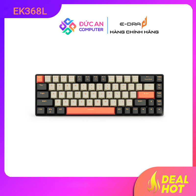 Bàn Phím Cơ Không Dây E-DRA EK368L Alpha / EK368L Beta