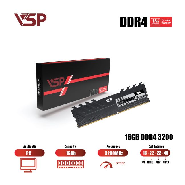 RAM Desktop VSP 16GB (1x16GB) DDR4 3200MHz