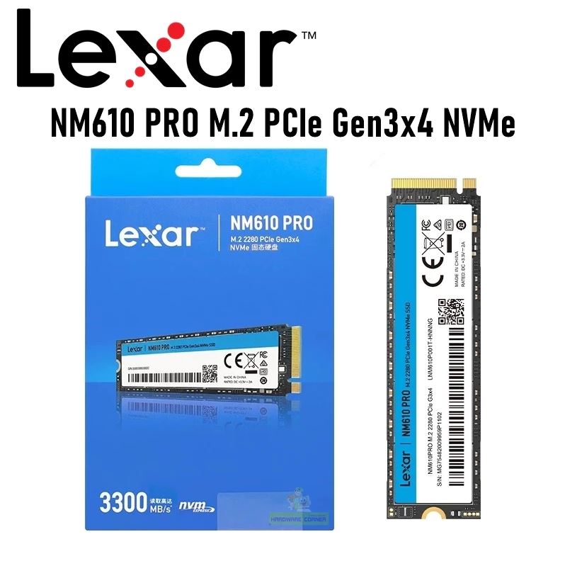 Ổ Cứng SSD LEXAR NM610 Pro M.2 2280 PCIe Gen3x4 NVMe 500GB