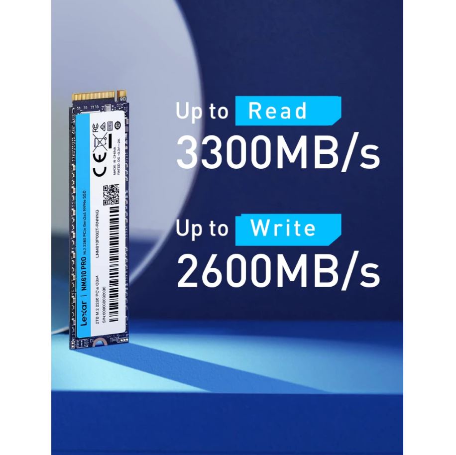 Ổ Cứng SSD LEXAR NM610 Pro M.2 2280 PCIe Gen3x4 NVMe 500GB