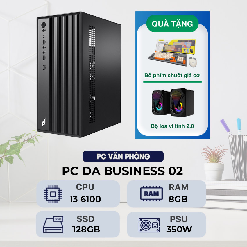Case Máy Tính Văn Phòng DAPC02 (H311, Intel Core i3, Ram 8GB, SSD 128GB)