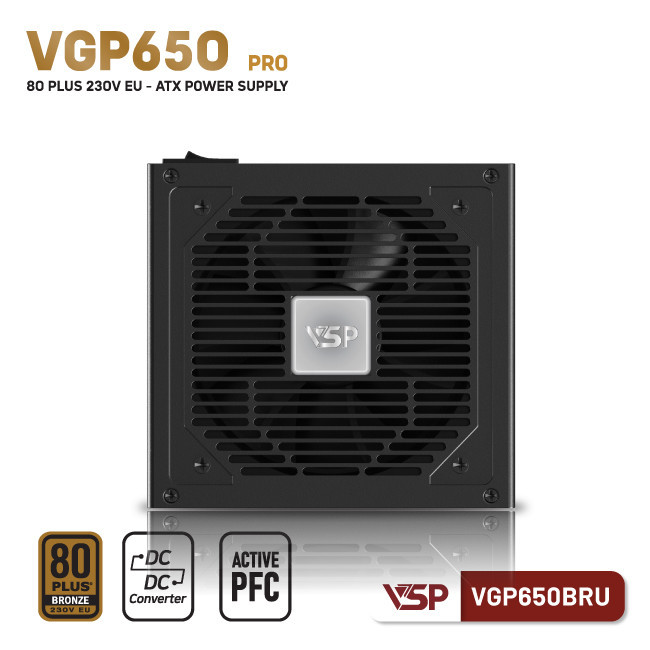 Nguồn máy tính VSP VGP650BRU PRO (650W - 80 Plus Bronze 230V EU)