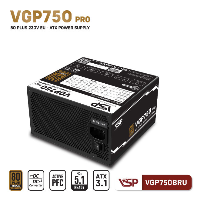 Nguồn máy tính VSP VGP750BRU Pro (750W - 80 Plus Bronze 230V EU)