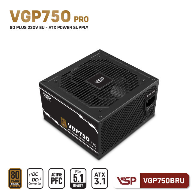 Nguồn máy tính VSP VGP750BRU Pro (750W - 80 Plus Bronze 230V EU)