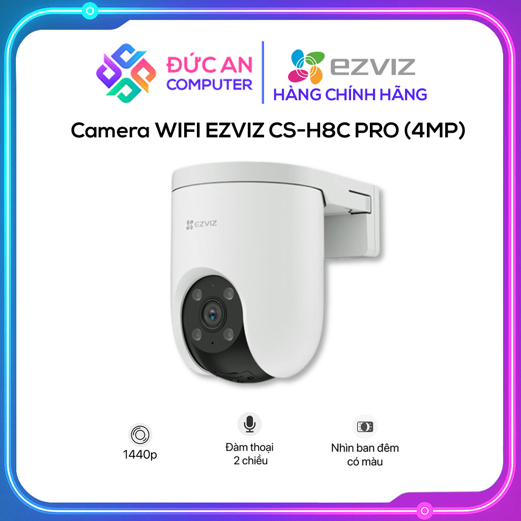 Camera WIFI EZVIZ CS-H8C PRO (4MP) - Quay Quét 360 Độ