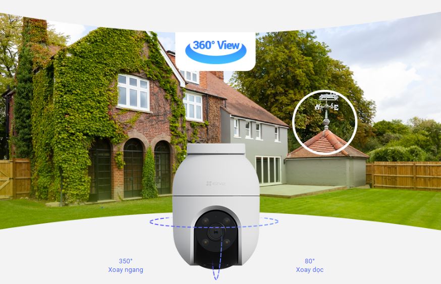 Camera WIFI EZVIZ CS-C8c 2K+ 4MP - Quay Quét 360 Độ